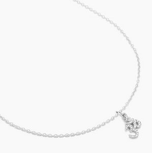 Just Breathe Om Necklace In Sterling Silver