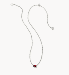 Kendra Scott Cailin Necklace Red Crystal in Silver or Gold