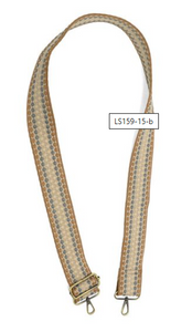 Neutral Dotted Stripe Guitar/Purse Strap