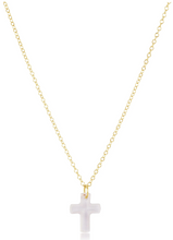 Load image into Gallery viewer, Enewton Crystal Cross necklace in Gold or Silver - Blessed Crystal charm
