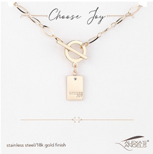 Load image into Gallery viewer, Choose Joy Gold Alexa's Angels Simple Truth Necklace
