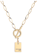 Load image into Gallery viewer, Choose Joy Gold Alexa's Angels Simple Truth Necklace

