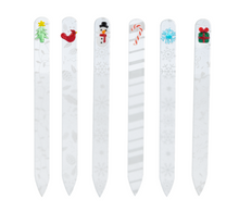 Load image into Gallery viewer, Glass Holiday Charm Nail Files
