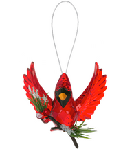 Load image into Gallery viewer, Open Wing Cardinal Ornament
