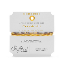 Load image into Gallery viewer, F*CK this Sh!t Morse Code Bracelet
