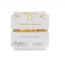 Load image into Gallery viewer, God Bless America Morse Code Bracelet
