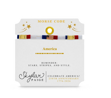 Load image into Gallery viewer, America Tila Morse Code Bracelet
