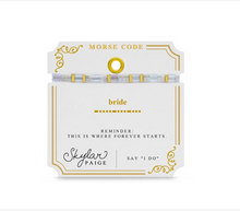 Load image into Gallery viewer, Bride Morse Code Bracelet

