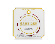 Load image into Gallery viewer, Game Day Red &amp; White Morse Code Bracelet
