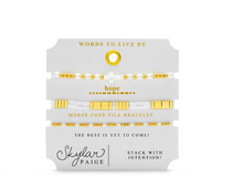 Load image into Gallery viewer, Words To Live By-Hope Morse Code Bracelet
