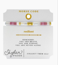 Load image into Gallery viewer, Resilient Tila Morse Code Bracelet

