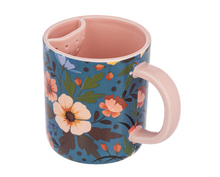 Load image into Gallery viewer, Floral Tea Mugs with Pockets
