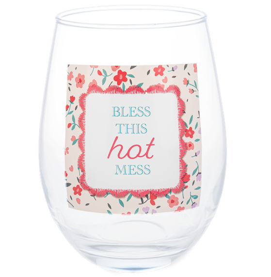 Cheeky Stemless Wine Glasses