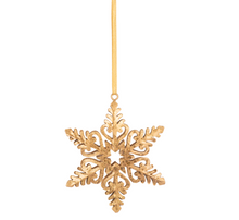 Load image into Gallery viewer, Gold Snowflake Ornaments
