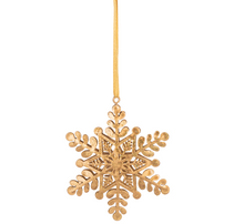 Load image into Gallery viewer, Gold Snowflake Ornaments
