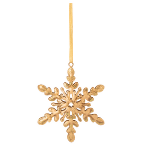 Gold Snowflake Ornaments