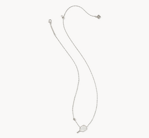 Kendra Scott Pickleball Necklace in Ivory Mother of Pearl in Gold or Silver