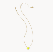 Load image into Gallery viewer, Kendra Scott Tennis Necklace in Chartreuse Magnesite Gold or Silver
