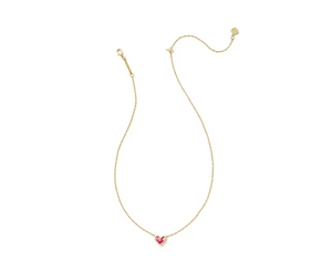 Kendra Scott Framed Ari Heart Necklace in Gold Azalea Illusion