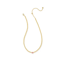 Load image into Gallery viewer, Kendra Scott Abbie Beaded Necklace Gold in Azalea Illusion
