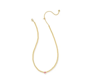 Kendra Scott Abbie Beaded Necklace Gold in Azalea Illusion