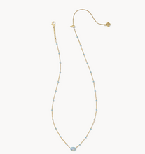 Load image into Gallery viewer, Kendra Scott Mini Elisa Enamel Frame Necklace Gold Periwinkle Illusion
