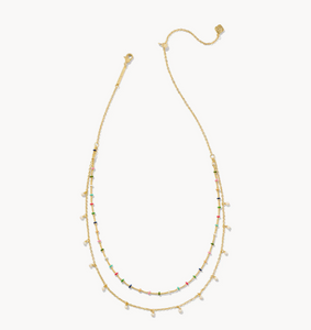 Kendra Scott Eve Multi Strand Necklace Multi Mix in Gold or Silver