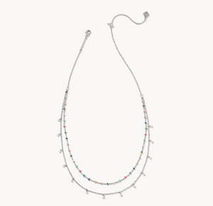 Kendra Scott Eve Multi Strand Necklace Multi Mix in Gold or Silver