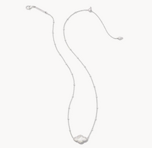 Load image into Gallery viewer, Kendra Scott Abbie Pendant Necklace Rhodium Ivory Mother of Pearl
