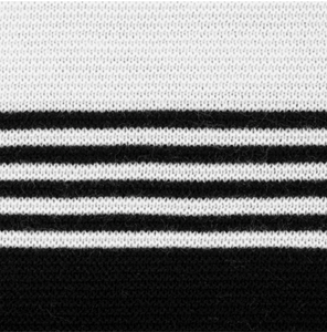 Striped Knit Wrap Black and White