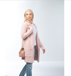 Long Lounge Cardigan in Pink or Oatmeal