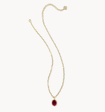 Load image into Gallery viewer, Kendra Scott Daphne Pave Framed Necklace Gold Berry Mica
