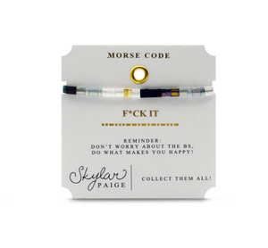 F*ck It Tila Morse Code Bracelet