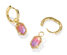 Load image into Gallery viewer, Kendra Scott Hallie Huggie Earring Sunrise Watercolor Illusion Gold or Silver
