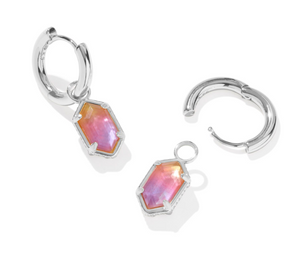 Kendra Scott Hallie Huggie Earring Sunrise Watercolor Illusion Gold or Silver