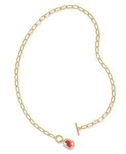 Kendra Scott Daphne Chain Link Necklace Dichroic Glass