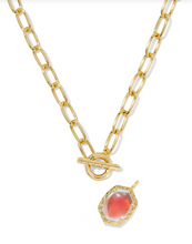 Load image into Gallery viewer, Kendra Scott Daphne Chain Link Necklace Dichroic Glass
