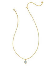 Load image into Gallery viewer, Kendra Scott Daphne Pendant Necklace Sky Blue Mother of Pearl Gold
