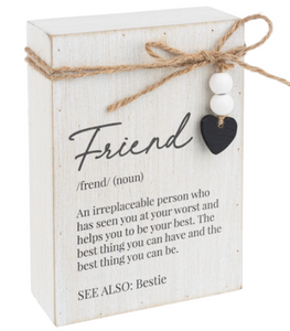 Mom, Friend, or Grandma Definition Message Block