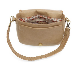 Annie Whipstitch Saddle Convertible Crossbody Buff