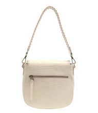 Load image into Gallery viewer, Annie Whipstitch Saddle Convertible Crossbody Cream
