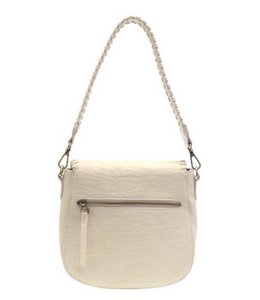 Annie Whipstitch Saddle Convertible Crossbody Cream