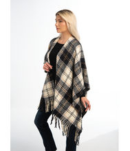 Load image into Gallery viewer, Woodland Plaid Wrap / Shawl in Black or Sage
