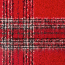 Load image into Gallery viewer, Holiday Red Plaid Hooded Wrap /Shawl
