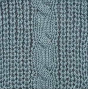 Cable Knit Cardigan in Ivory or Blue