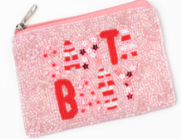 Bright Holiday Beaded Coin Purse