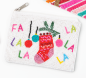 Load image into Gallery viewer, Bright Holiday Beaded Coin Purse
