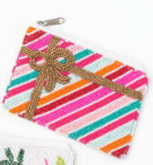 Load image into Gallery viewer, Bright Holiday Beaded Coin Purse
