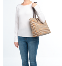 Load image into Gallery viewer, Luxury Plaid Tote Bag
