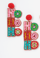 Load image into Gallery viewer, Bright Holiday Beaded Earrings
